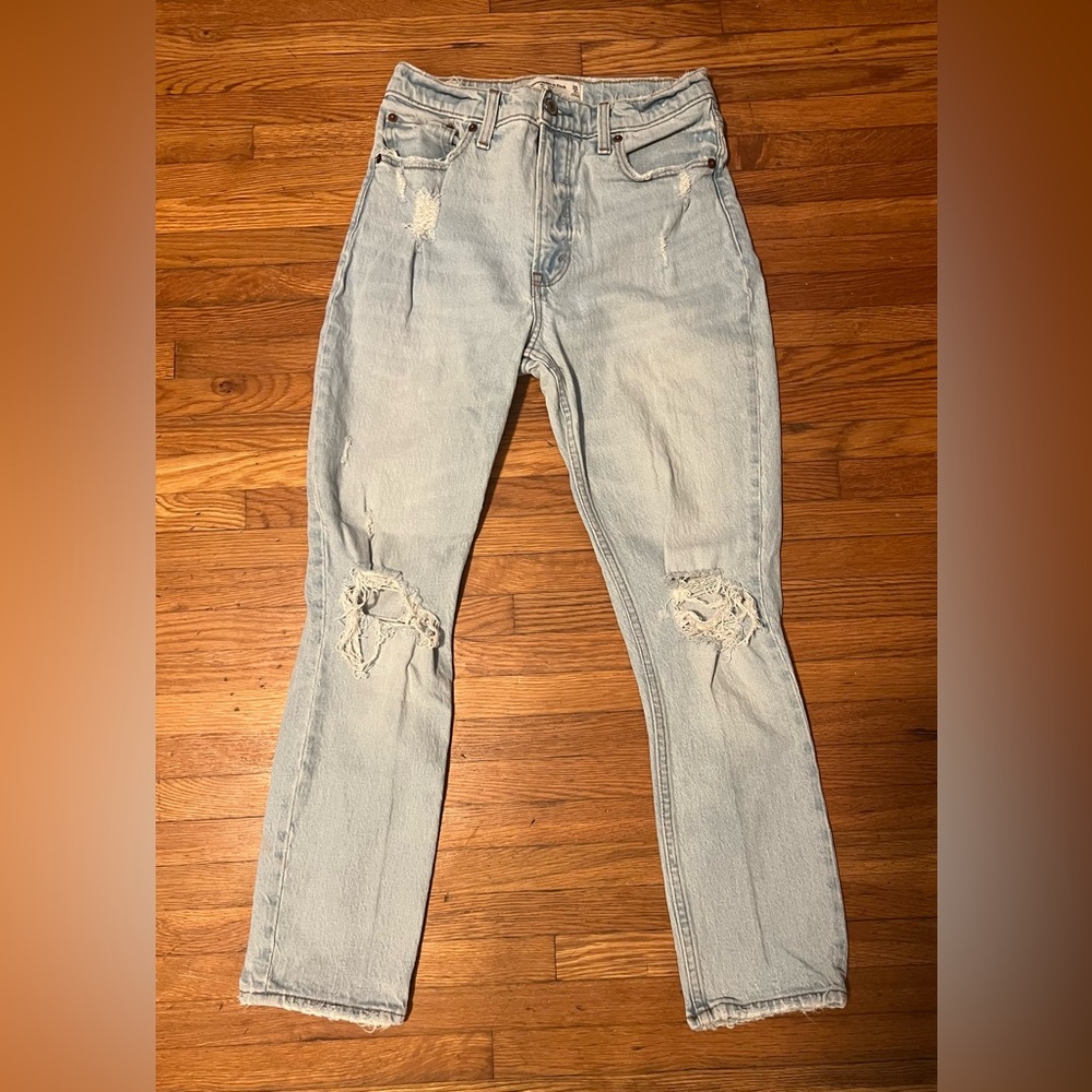 Abercrombie and Fitch Skinny High Rise Light Wash Jeans Size 26S